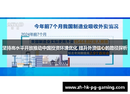 坚持高水平开放推动中国投资环境优化 提升外资信心的路径探析