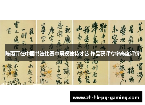 陈雨菲在中国书法比赛中展现独特才艺 作品获评专家高度评价 陈雨菲在中国书法比赛中展现独特才艺 作品获评专家高度评价